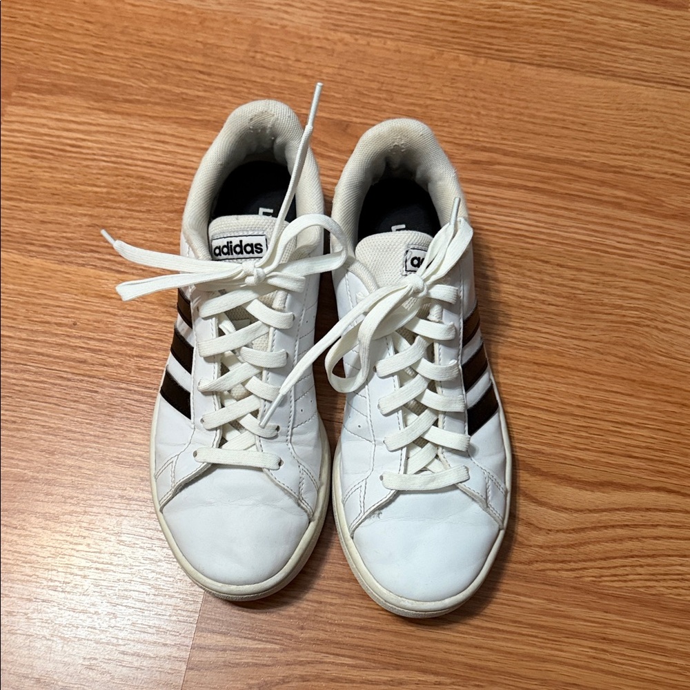Adidas Women's White and Black Sneakers